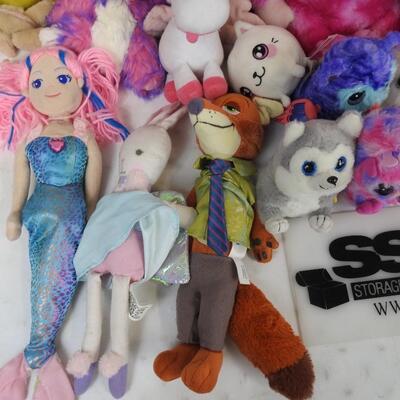 24 Stuffed Animals, Large Pink Bunny Peep, Banda, Unicorns