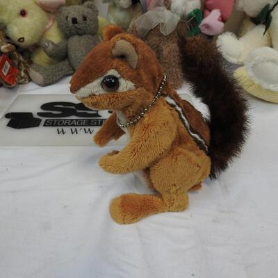 15 pc Stuffed Animal Toys: 4 Bears, 2 Dogs, Duck, Rabbit, Monkey, Giraffe