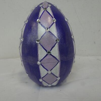 3 Large Purple Easter Eggs