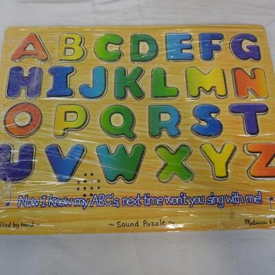 4 pc Wooden Puzzles: 1 set of 3 & 1 Alphabet Set