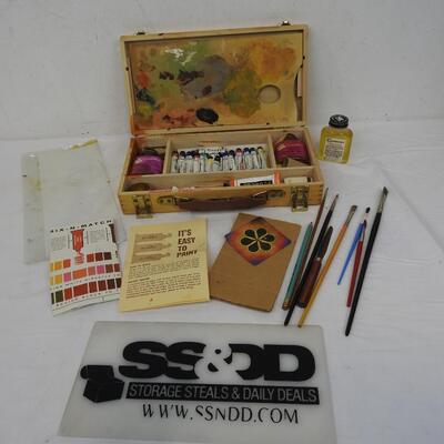Craftint Oil Painting Set with Brushes, Oils, etc