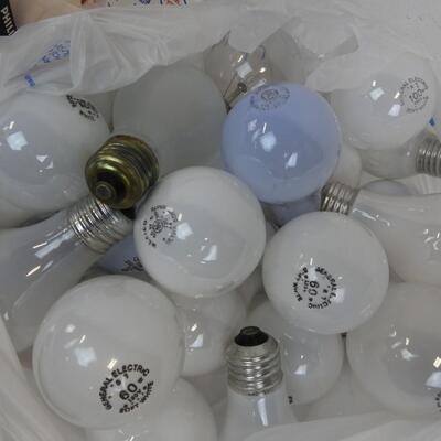 30+ Lightbulbs, Various Sizes & Wattage