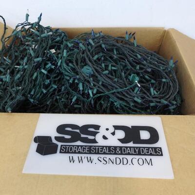 Blue Christmas Lights, Approx 15 Strands - WORK