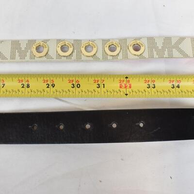 10 pc Belts Lot: 8 Michael Kors Belts: Red, Orange, Gray, Black, Brown