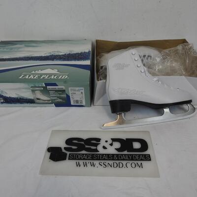 Women's White Ice Skates, Glider 4000  size 8. Excellent Condition with Box