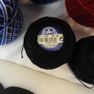 17 Skeins/Ball of Thread by DMC/J&P Coats, etc. Various Colors & Sizes