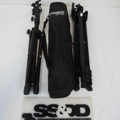 3 Tripods: 1 unbranded, & 1 Dongwon S-200 Tripod with Case, 1 Mini by Sunpak