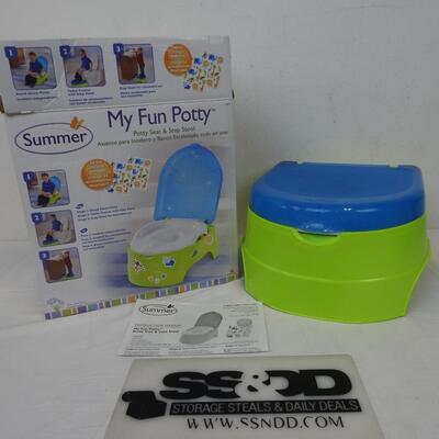 My Fun Potty: Potty Seat & Step Stool with Box. No Stickers.