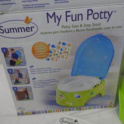 My Fun Potty: Potty Seat & Step Stool with Box. No Stickers.