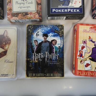 13 Decks of Cards: Harry Potter, Fairy Queen, Edible Wild Foods, etc