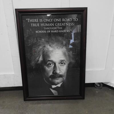 41" 29" Einstein Quote Poster, Framed