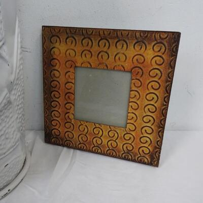 6 pc Metal Decor: 5 Frames & 1 Planter/Vase