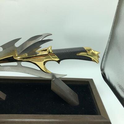 Gil Hibben Griffyn Knife Gold Edition #506 With Display Case (B-MG)