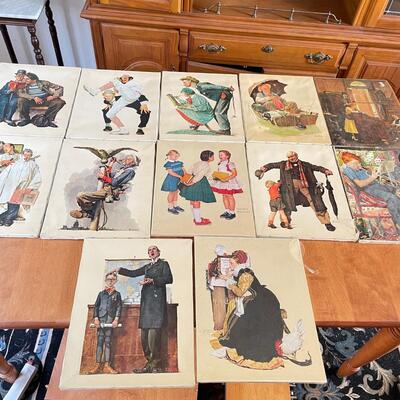 Twelve Norman Rockwell Canvas Prints (K - SS)
