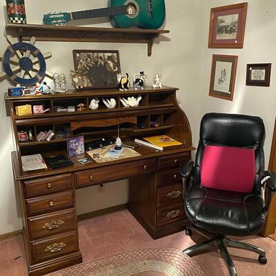 Lot 28: Roll Top Desk and more