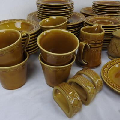 Coventry Castilian Genuine Stoneware Dishes, Large & Small Plates, Teapot, Mugs
