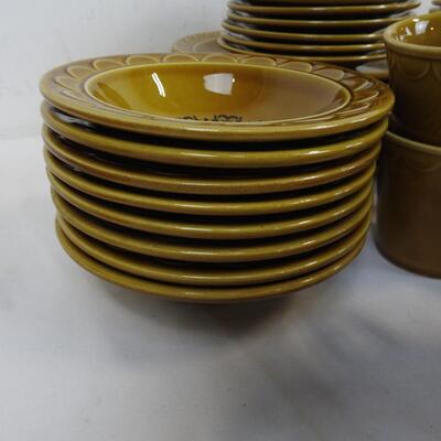 Coventry Castilian Genuine Stoneware Dishes, Large & Small Plates, Teapot, Mugs