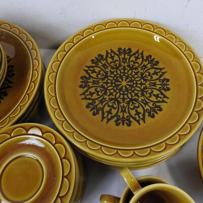 Coventry Castilian Genuine Stoneware Dishes, Large & Small Plates, Teapot, Mugs