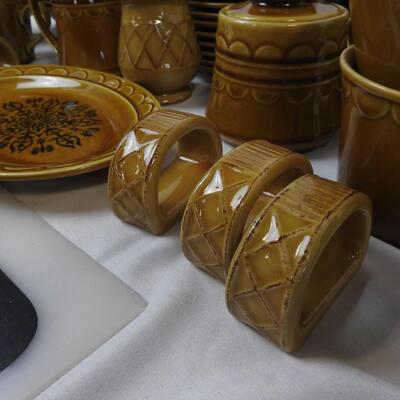 Coventry Castilian Genuine Stoneware Dishes, Large & Small Plates, Teapot, Mugs
