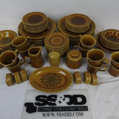 Coventry Castilian Genuine Stoneware Dishes, Large & Small Plates, Teapot, Mugs