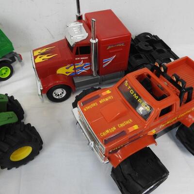 Lot toy Cars, Hot Wheels, Recycling Car, Tractor