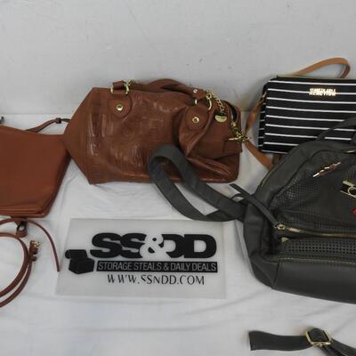 4 Purses/Bags, Kenneth Cole, Steve Madden, Backpack