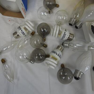Lot of Light Bulbs, Assorted Sizes, Soft White lightbulbs, Assorted wattage