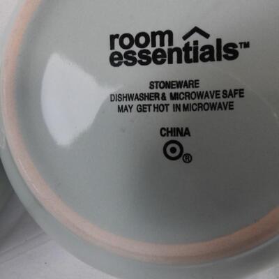 6 pc Room Essentials Stoneware Bowls 6" round, 3" deep.  Great for soups, etc