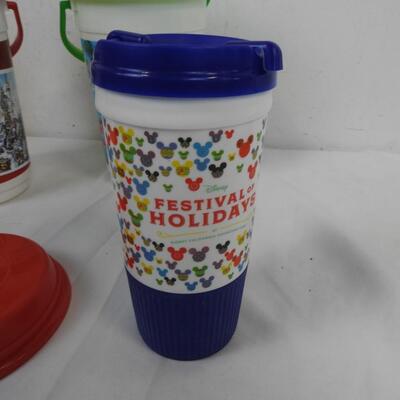 3 Disney Park Food Containers, 1 Disney Water Bottle