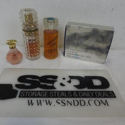 4 pc Perfume Lot: Chantilly Skin Sachet/Spray Mist, Electrique & Viviane Woodard
