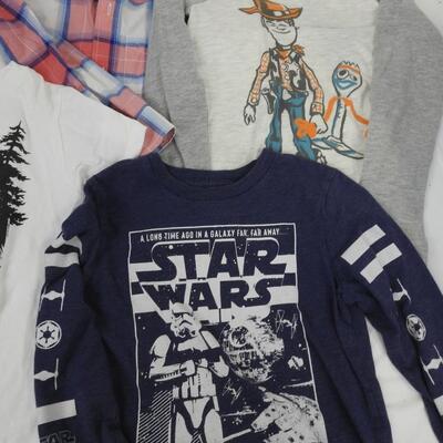 7 Kids Shirts Size Small, 5-7: Pokemon, Star Wars, Toy Story, Mario, Sasquatch