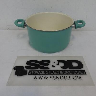 Aqua Turquoise Soup Pot/Pan with 2 Handles