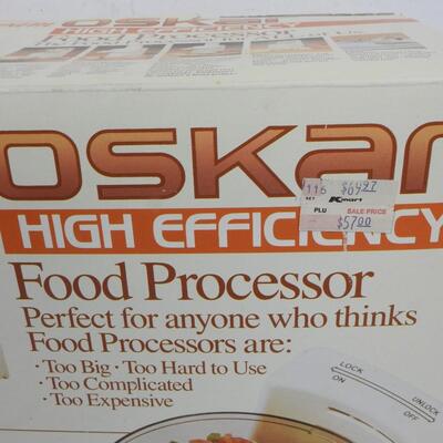 New Old Stock Sunbeam Oskar Food Processor, Open Box