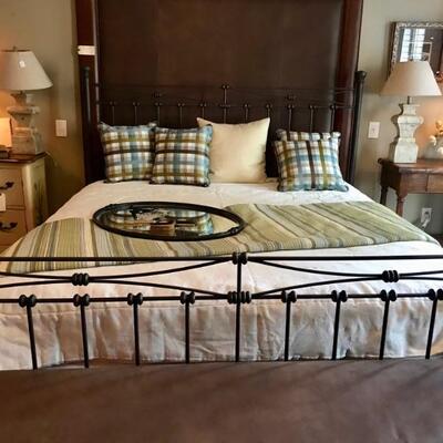 From Argentina: king leather headboard $500
king iron bed with boxspring $675
Mattress SOLD