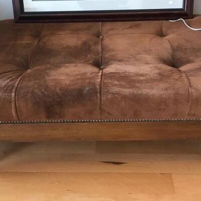 suede ottoman $275 as is
48 X 32 X 18