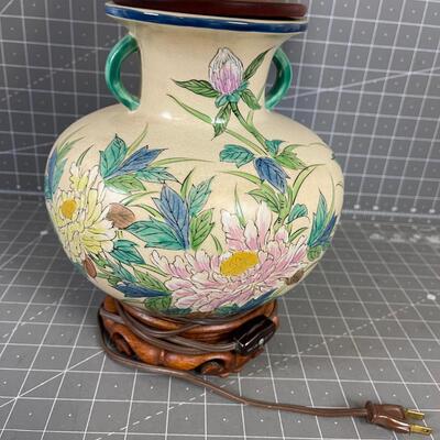 Bedside or Table Lamp Asian Inspired Ceramic
