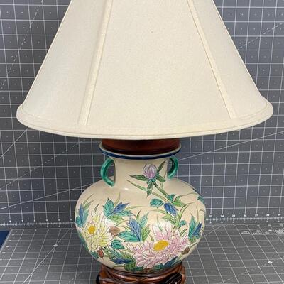 Bedside or Table Lamp Asian Inspired Ceramic