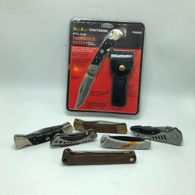 Seven Lockback Pocket Knives (B-MG)