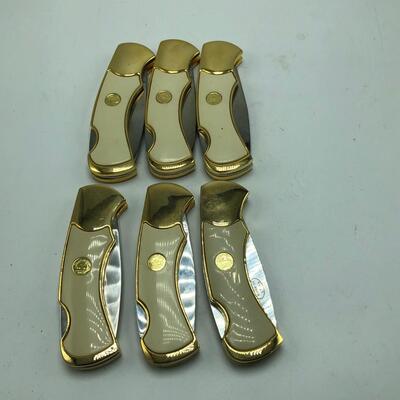 Six Franklin Mint Collector Pocket Knives #2 (B-MG)