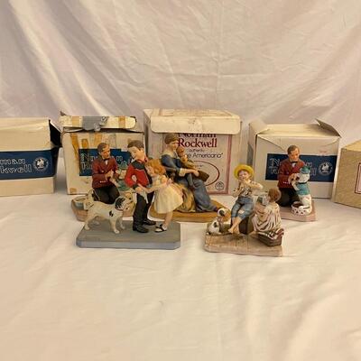 Six Norman Rockwell Figurines W/Original Boxes (B-RG)