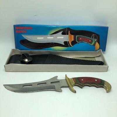 Four Brass & Wood Handled Bowie Knives (B-MG)