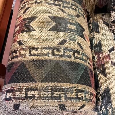 Southwestern Style Woven Fabric Sofa & Armchair  (B-RG)