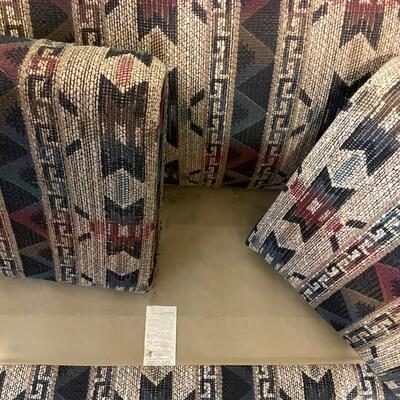 Southwestern Style Woven Fabric Sofa & Armchair  (B-RG)