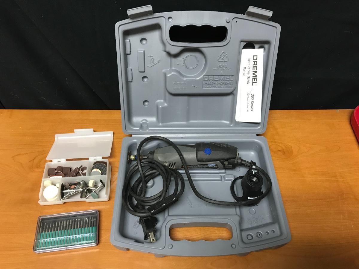 Lot Dremel tool and Harbor Freight accessory kit. EstateSales