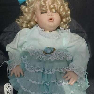 Porcelain Doll in Blue
