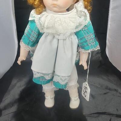 Red head Doll in white and green