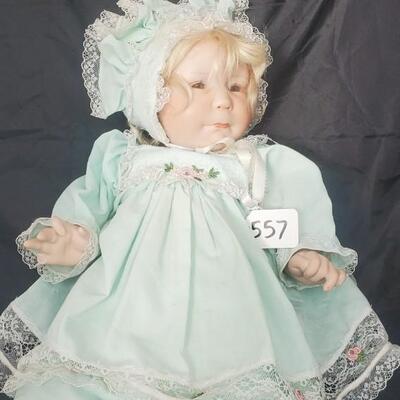 Doll in Mint Green Dress