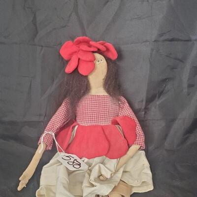 Rag Doll in Red & White Dress