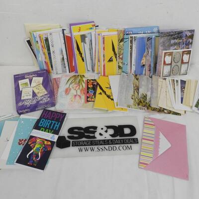 Lot of Assorted Greeting Cards with Envelopes, Christmas Cards, Easter