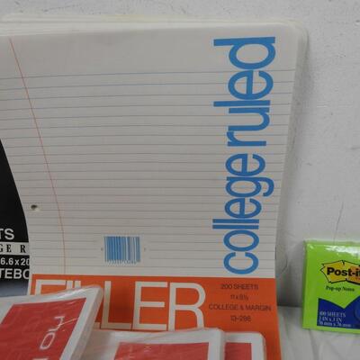 Office Lot: College Ruled Paper, Post-its, Pencils